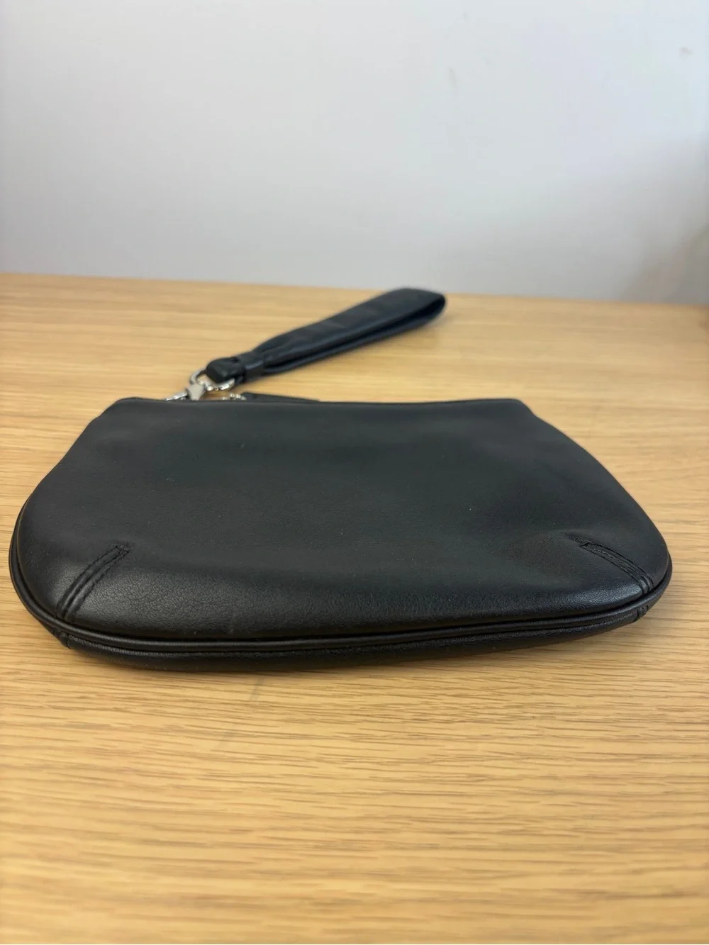 Y2K Coach Black Leather Wristlet‎ Clutch